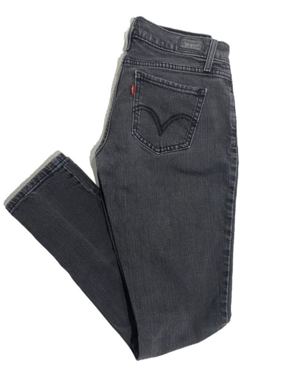 Y2K LEVI'S 524 Too Superlow Gray Jeans Size 5 Low Rise Vintage 2000s Streetwear